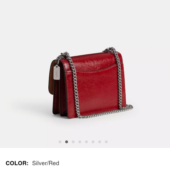 New! Coach Mini Klare Crossbody in Silver (Hardware)/Red - Picture 2 of 10